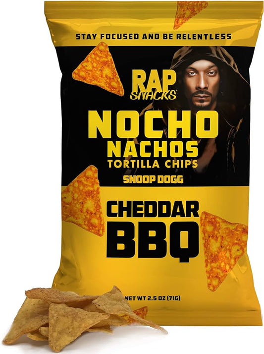 Rap Snacks Snoop Dogg Cheddar BBQ Nocho Tortilla Chips 2.5oz