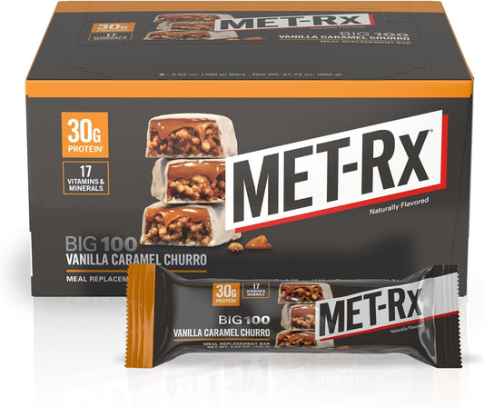 MET-Rx Big 100 Protein Bars Vanilla Caramel Churro 3.52oz