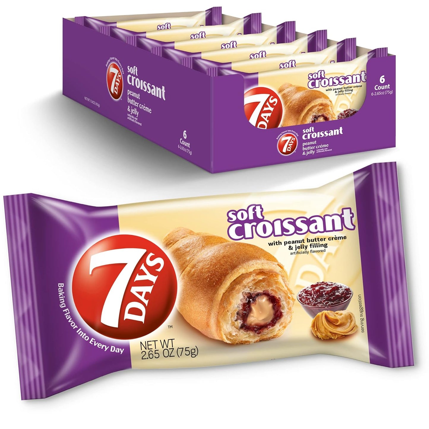 7DAY SOFT CROISSANT PEANUT BUTTER CRÈME & JELLY 2.65oz