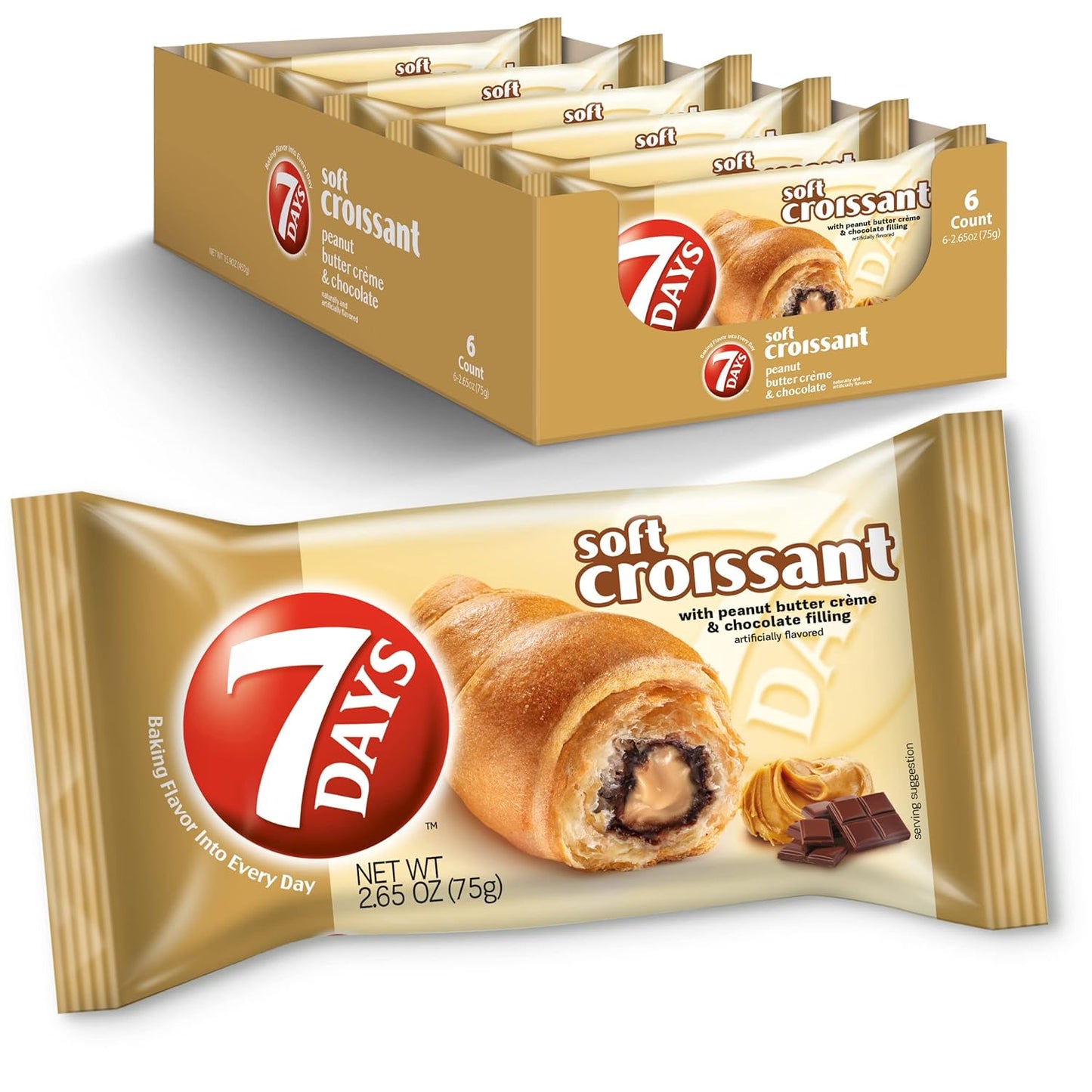7DAY SOFT CROISSANT PEANUT BUTTER CRÈME & CHOCOLATE 2.65oz