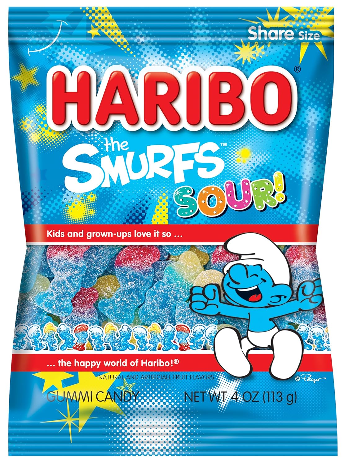 HARIBO Sour Smurfs 4oz