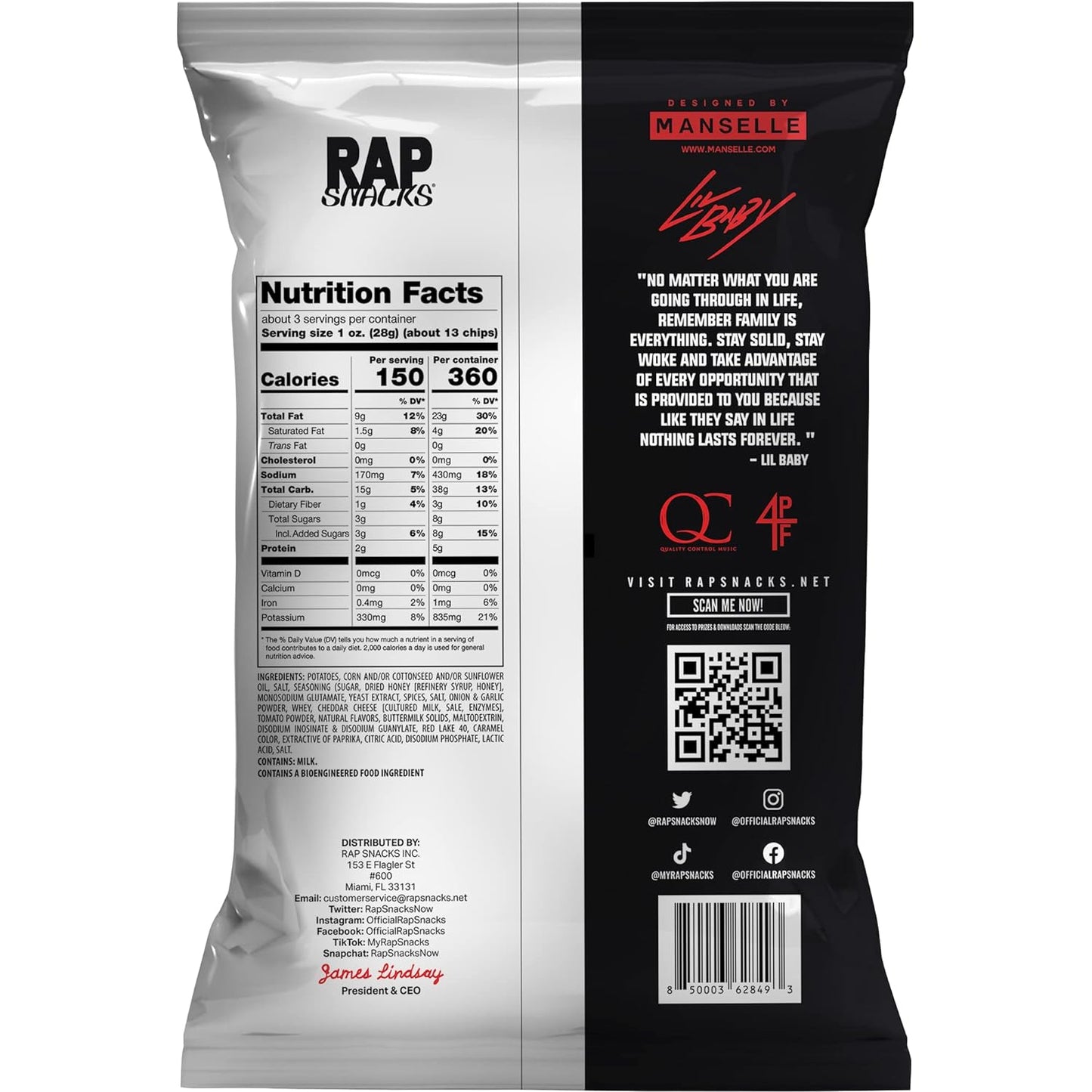 Rap Snacks Lil Baby Bar-B-Quin' With My Honey Heat 2.5oz