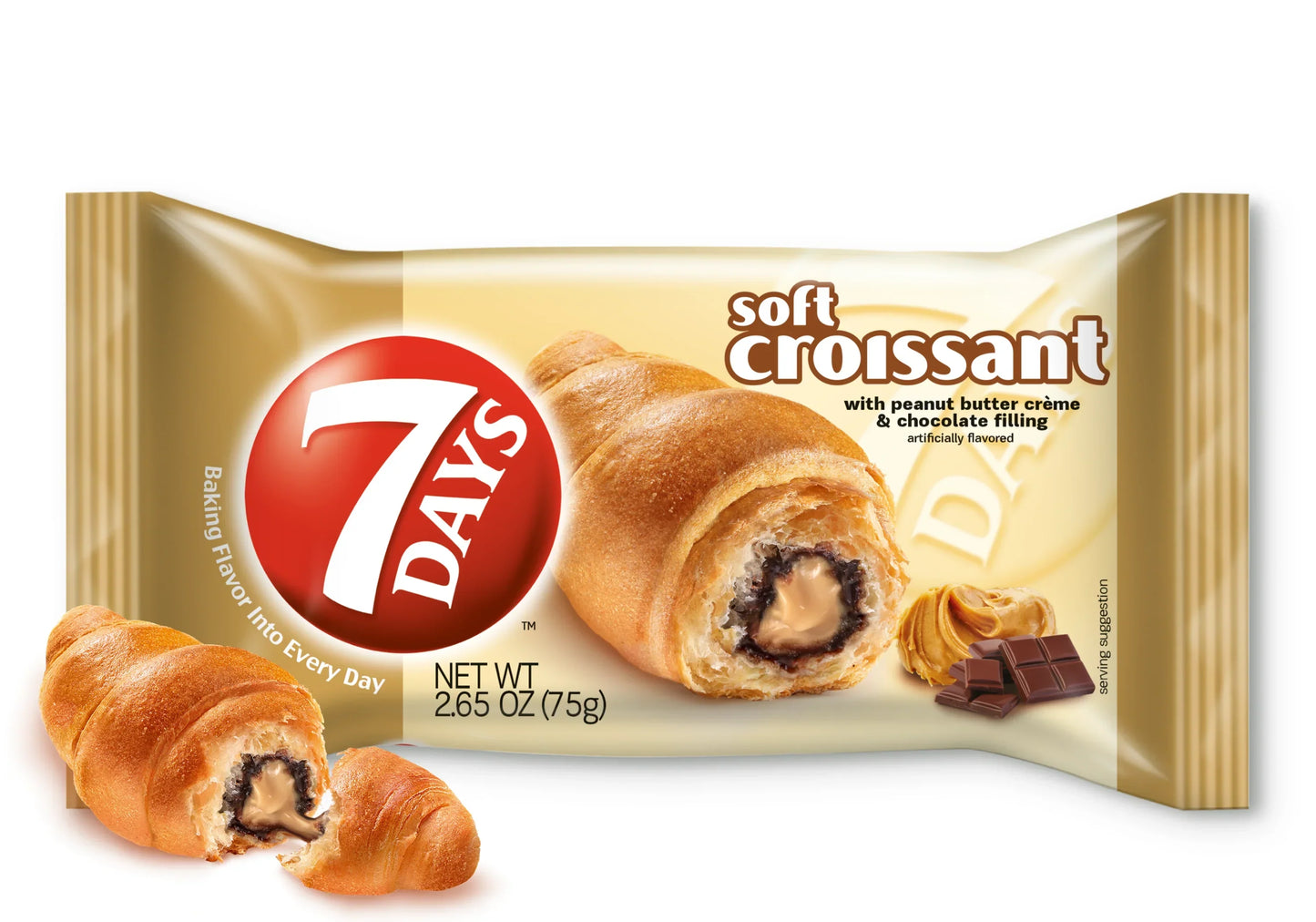 7DAY SOFT CROISSANT PEANUT BUTTER CRÈME & CHOCOLATE 2.65oz