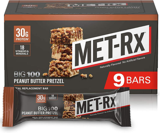 MET-Rx Big 100 Colossal Protein Bars Peanut Butter Pretzel 3.52oz